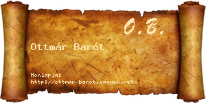Ottmár Barót névjegykártya